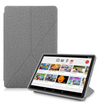 Чехол MyPads с подставкой Оригами для Lenovo P11 Pro 11.5 TB-J706F (2020 / 2021) / Lenovo Pad Pro 2021 (TB-J716) из качественной водоотталкивающей кожи, серый