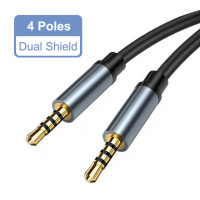 4-полюсный аудиокабель с разъемом 3,5 мм для наушников, Xiaomi, планшетов, ноутбуков, TRRS