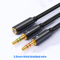 Разветвитель для наушников Robotsky с разъемом 3,5 мм на 2 двойных 3,5 мм