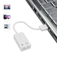 USB 2,0 для разъема 3,5 мм Внешняя USB звуковая карта 3D Аудио гарнитура микрофон наушники 7,1 каналов 5HV2 адаптер для ноутбука