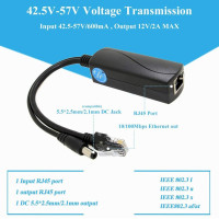 Внешний выход для IP-камеры, 12 В, 2 А, IEEE 802.3af/at