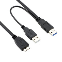 Кабель-переходник с USB 3,0 «папа» на Micro USB 3 с дополнительным питанием usb «папа» на Micro USB B «папа», кабель-переходник для жесткого диска