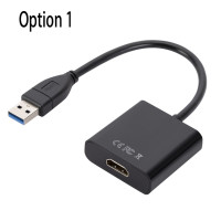 Адаптер GRWIBEOU с USB 2,0 на HDMI совместимый с мультимонитором 1080P совместимый с Windows XP/7/8/10