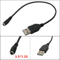 1 шт., Переходник USB 2,0 «папа»-«мама» 3,5*1,35 мм