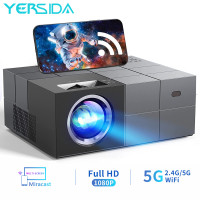 Проектор YERSIDA с поддержкой 4K, Bluetooth, Wi-Fi, Full HD