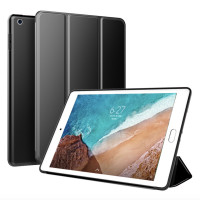 Чехол-обложка MyPads для Xiaomi Mi Pad 4 тонкий умный кожаный на пластиковой основе с трансформацией в подставку черный