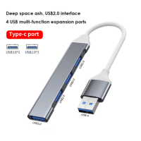 Высокоскоростной телефон, 4 порта USB 2,0, концентратор с кабелем, мини-концентратор, разветвитель, адаптер для кабеля, аксессуары для ноутбуков и ПК