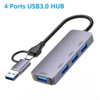 USB-концентратор Ruisave 3,0 C, 4-портовый высокоскоростной разветвитель для Macbook, жестких дисков, мыши, клавиатуры, адаптер, компьютерные аксессуары для ПК