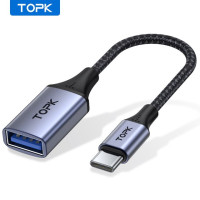 TOPK USB C к USB Dapter OTG кабель типа C мужчин USB 3,0 2,0 Женский кабель для MacBook Pro Samsung Тип C адаптер