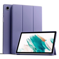 Чехол для планшета Samsung Galaxy Tab A8 10.5" (2021) SM-X200/X205, из мягкого силикона, трансформируется в подставку (дымчато-фиолетовый)