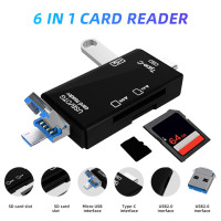 OTG Type C SD TF кардридер 6 в 1 USB 3,0 Micro USB флэш-накопитель адаптер 5 Гбит/с высокоскоростной передачи Многофункциональный кардридер