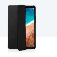 Защитный чехол-книжка MyPads из кожи с функцией засыпания для Xiaomi Mi Pad 4 черного цвета