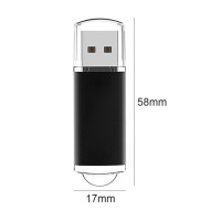 Металлический USB флеш-накопитель с прозрачной крышкой