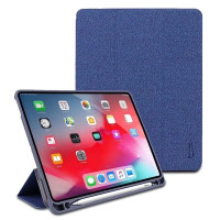 Чехол G-Case iPad Pro 11" 2018 (1 Gen) с держателем для Apple Pencil тройное сложение синий Denim Roadster Plus