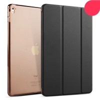 Чехол-обложка MyPads для iPad mini 4 7.9 (2015) - A1538, A1550 тонкий умный кожаный на пластиковой основе с трансформацией в подставку черный