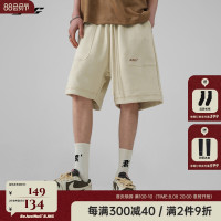 BJHG不計後果美式復古麂皮絨短褲男夏季休閒寬鬆直筒運動五分褲潮