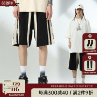 【張晚意同款】BJHG夏麂皮絨美式短褲男女潮牌寬鬆休閒運動沙灘褲