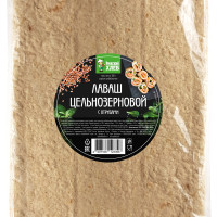 Лаваш Рижский хлеб Цельнозерновой с отрубями, 3 шт, 300 г