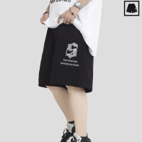 INSstudios 國潮牌情侶美式荊棘LOGO運動短褲寬鬆休閒五分褲褲子