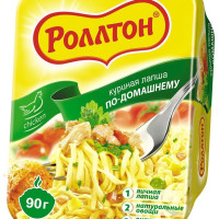 Лапша быстрого приготовления, Роллтон по-домашнему, с курицей, 90г