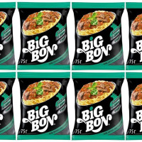 Лапша быстрого приготовления BIG BON говяжья + соус гуляш 75 г - 12 штук