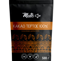 Настоящее Какао-тертое натуральное без сахара MUTE 100% PREMIUM ORGANIC, 500 г. ( Для домашнего шоколада)