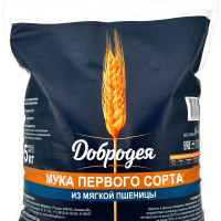 Мука пшеничная ДОБРОДЕЯ первый сорт 5 кг