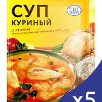 Суп Куриный с рисом 60гр 5шт Relish