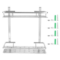 Двухслойная полка для ванной комнаты, душевая стойка для ванной комнаты