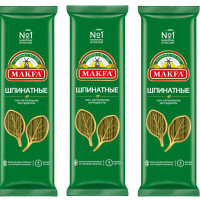 Спагетти Makfa с добавлением натурального шпината, 500 г х 3 штуки