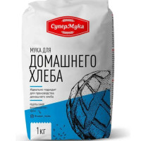 Мука пшеничная СуперМука хлебопекарная, высший сорт, хлебопекарная, 1 кг
