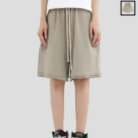 INSstudios 國潮牌情侶美式基礎款毛邊休閒短褲寬鬆運動五分褲子