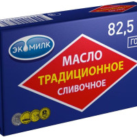 Сливочное масло Экомилк Традиционное, несоленое, 82,5%, 180 г