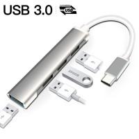 Удлинитель типа C Концентратор Док-станция USB C Разветвитель для компьютера от одного до четырех USB 3,0