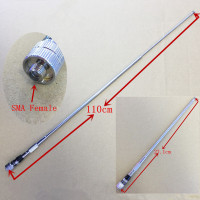 Гибкая телескопическая антенна SMA мама 27,1-110 см УВЧ 400-470 МГц для рации Kenwood Baofeng Puxing,Quansheng и т. д