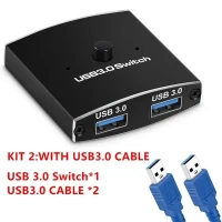 USB 3,0 переключатель KVM переключатель 5 Гбит/с 2 в 1 выключатель USB 3,0 двухсторонний Sharer для принтера клавиатуры мыши