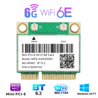 WiFi 6E AX210HMW Bluetooth 5,3 Mini PCI-E Wifi карта для Intel AX210 5374 Мбит/с 802.11ax 2,4G/5G/6G WiFi 6 AX200 беспроводной адаптер