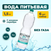 Вода БухарДон питьевая негазированная, 6 штук по 1,5л