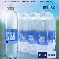 Питьевая щелочная вода pH 9,2 негазированная 12 шт по 0,5 л Alkaline water