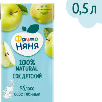 Сок ФрутоНяня, из яблок, 0,5 л