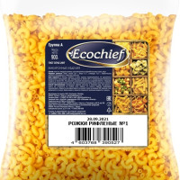 Ecochief Макаронные изделия Рожки Рифлёные №1, 900 г 