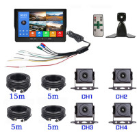 Система видеонаблюдения для автомобилей/домов на колесах/Автобусов/грузовиков с экраном 10,1 дюйма, 1080P, 4-канальная камера видеонаблюдения