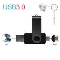 Металлический USB флеш-накопитель 3 в 1, USB 3,0, Type C и Micro USB, OTG, флеш-накопитель, 512 ГБ, 256 ГБ, 128 ГБ, 64 ГБ, 32 ГБ, флешка, U-диск