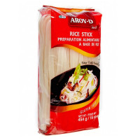 Рисовая лапша 10 мм Aroy-D, (454 г), Таиланд