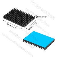 Синий электронный радиатор 30x40x5 мм 1,18x1,57x0,2 дюйма с предварительной теплопроводной лентой, алюминиевый радиатор для микросхемы MOS GPU IC
