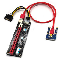 Переходник USB 3,0 Mini PCI-E SATA/4 Pin 6 Pin 16X Extender PCIE Riser Adapter Card кабель питания для внешней видеокарты Ноутбука