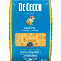 Макаронные изделия из твердых сортов пшеницы De Cecco Фузилли №34, итальянская паста 500 г.