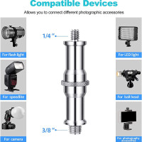 1/4 3/8 шпилька Мужской адаптер металлическая камера винт фотография ручной инструмент для зонта вспышка светильник штатив аксессуары для фотостудии