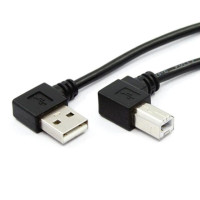 Сканер для принтера с прямым и левым углом, USB 2,0 A «папа» на USB B «папа» Тип B BM, кабель 90 градусов, 30 см, 100 см, BM, Угловой кабель