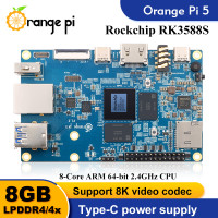 Плата ПК Orange Pi 5, 8 Гб ОЗУ, RK3588S, внешний интерфейс Wifi6.0 + BT5.0 SSD, оранжевая плата Pi5, работает на ОС Android